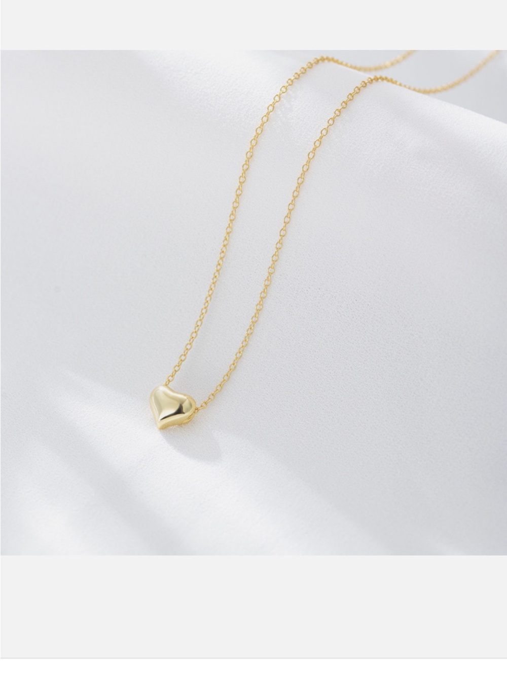 Women 18K Gold Plated Stainless Steel Heart Pendant Chain Necklace Gift PE49